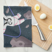 Asteroid Girl Theedoek (Quarter Fold)