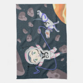 Asteroid Girl Theedoek (Verticaal)