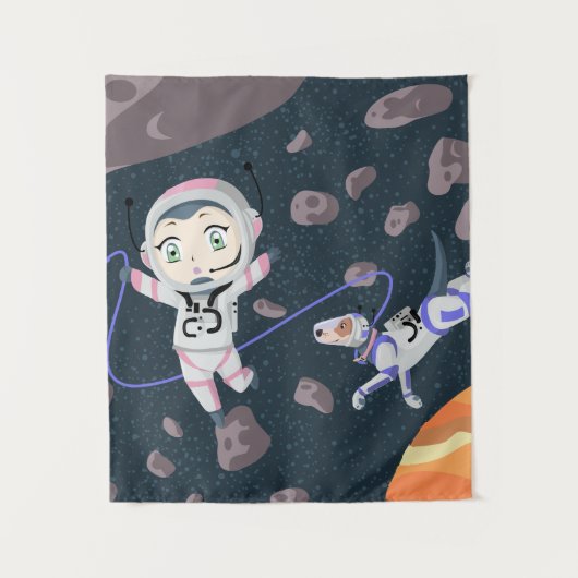 Asteroid Girl Wandkleed (Voorkant)