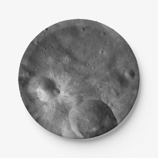 Asteroid Vesta Craters Papieren Bordje (Voorkant)