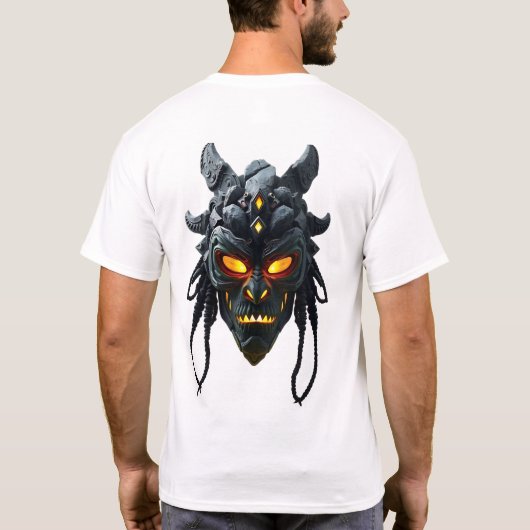 Asteroid Warrior Tribal Mask T-shirt (Achterkant)