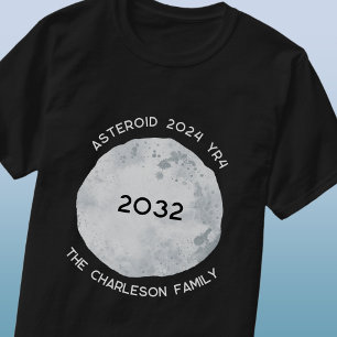 Asteroïde 2024 YR4 2032 Gepersonaliseerde familien T-shirt
