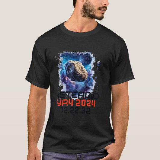 Asteroïde 2024 YR4 Asteroïde December 2032 Kosmisc T-shirt (Voorkant)