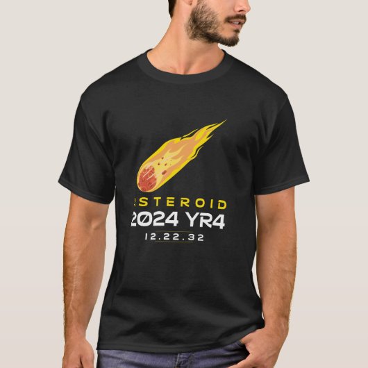 Asteroïde 2024 YR4 december 2032 T-shirt (Voorkant)