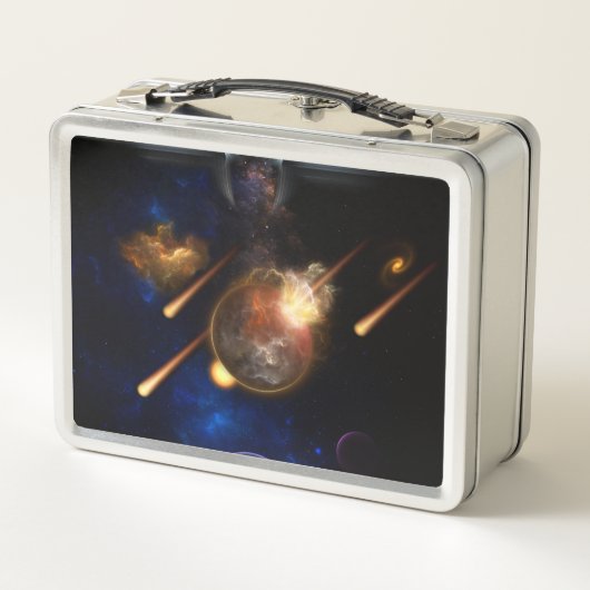 Asteroïde Apocalypse Fractal Art Spacescape (Achterkant)