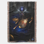 Asteroïde Apocalypse Fractal Art Spacescape Deken (Voorkant Verticaal)