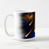 Asteroïde Apocalypse Fractal Art Spacescape Koffiemok (Links)