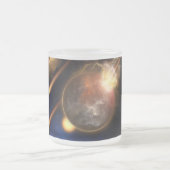 Asteroïde Apocalypse Fractal Art Spacescape Matglas Koffiemok (Center)
