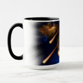 Asteroïde Apocalypse Fractal Art Spacescape Mok (Links)