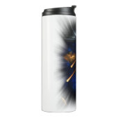 Asteroïde Apocalypse Fractal Art Spacescape Thermosbeker (Gedraaid links)