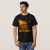 Asteroïde Burger Call van de Grill T-shirt (Voorkant volledig)