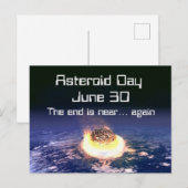 Asteroïde dag 30 juni briefkaart (Voorkant / Achterkant)