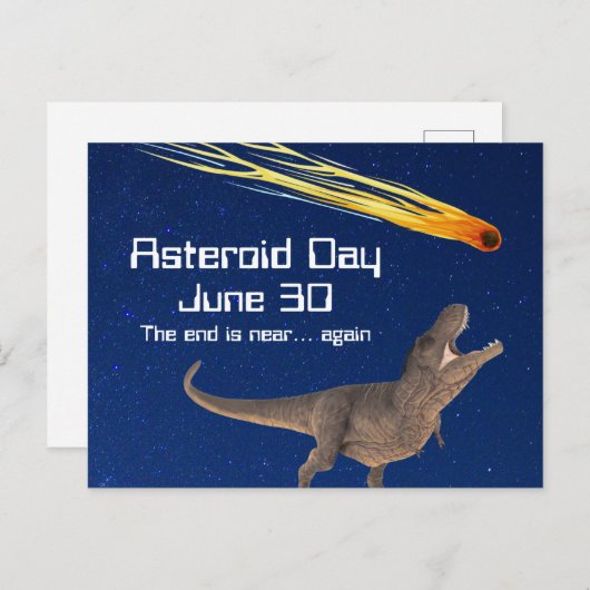 Asteroïde dag 30 juni briefkaart (Voorkant / Achterkant)