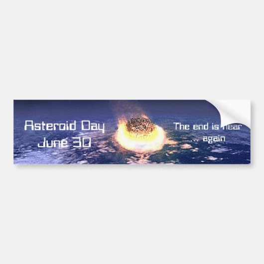 Asteroïde dag 30 juni bumpersticker (Voorkant)