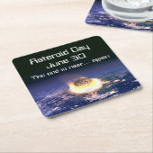Asteroïde dag 30 juni kartonnen onderzetters (Schuin)