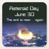 Asteroïde dag 30 juni kartonnen onderzetters (Voorkant)