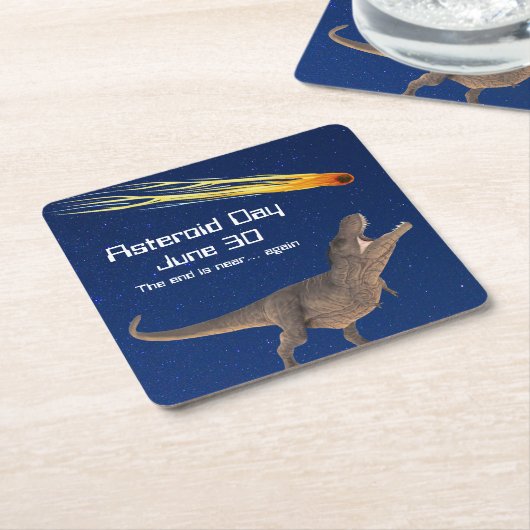 Asteroïde dag 30 juni kartonnen onderzetters (Schuin)