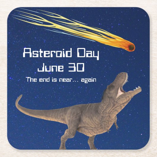 Asteroïde dag 30 juni kartonnen onderzetters (Voorkant)