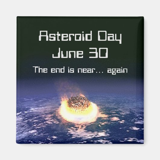 Asteroïde dag 30 juni magneet (Voorkant)