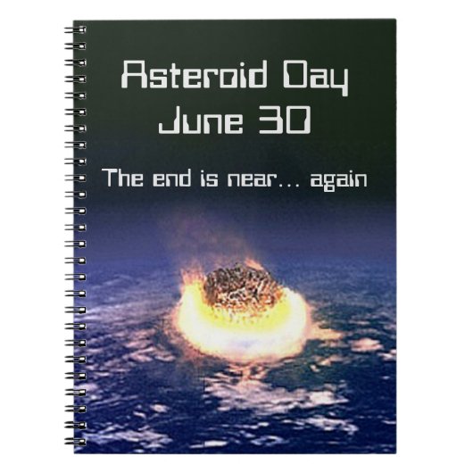 Asteroïde dag 30 juni notitieboek (Voorkant)