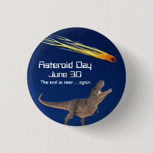 Asteroïde dag 30 juni ronde button 3,2 cm