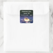 Asteroïde dag 30 juni vierkante sticker (Tas)