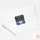 Asteroïde dag 30 juni vierkante sticker (Envelop)