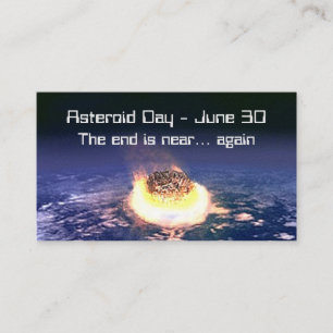 Asteroïde dag 30 juni visitekaartje