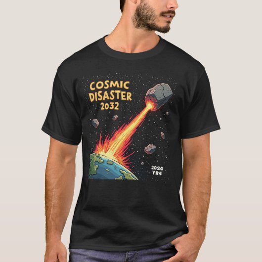 Asteroïde Impact Kosmische Ramp 2032 T-shirt (Voorkant)