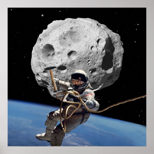 Asteroïde Mijnwerker Poster (Voorkant)