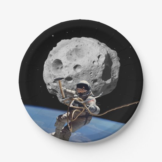 Asteroïde Miner Papieren Bordje (Voorkant)