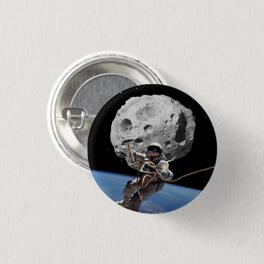 Asteroïde Miner Ronde Button 3,2 Cm (Voorkant /achterkant)