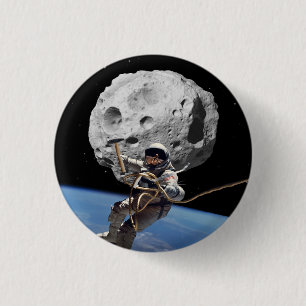 Asteroïde Miner Ronde Button 3,2 Cm