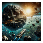 asteroïde-stad perfect poster (Voorkant)