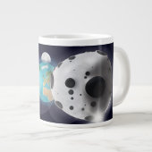 Asteroïde treft de planeet aarde! grote koffiekop (Voorkant rechts)