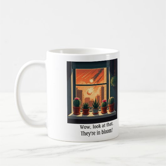 Asteroïde vensterbank cactus mok (Links)