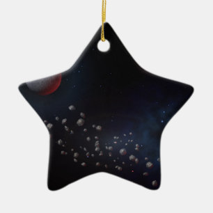 Asteroïden en planten voor de buitenruimte keramisch ornament