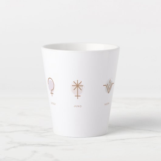 Asteroïden Zodiac Latte Mok (Voorkant)