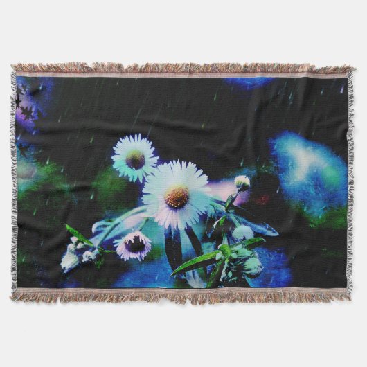 Asters Aglow Throw Blanket Deken (Voorkant)