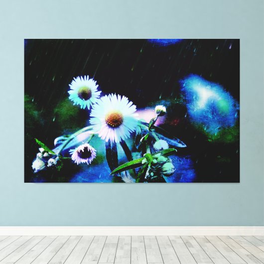 Asters Aglow Wrapped Canvas Prints (Insitu (Houten vloer))