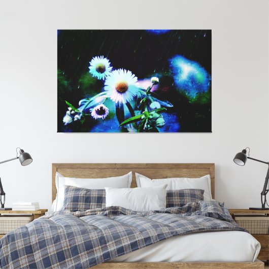Asters Aglow Wrapped Canvas Prints (Insitu (Slaapkamer))