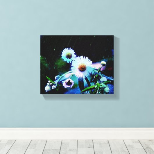 Asters Aglow Wrapped Canvas Prints (Insitu (Houten vloer))