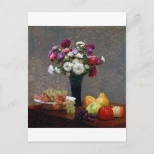 Asters en fruit, Henri Fantin-Latour Briefkaart