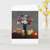Asters en fruit, Henri Fantin-Latour Kaart (Gele Bloem)