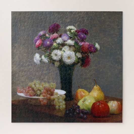 Asters en fruit, Henri Fantin-Latour Legpuzzel (Verticaal)