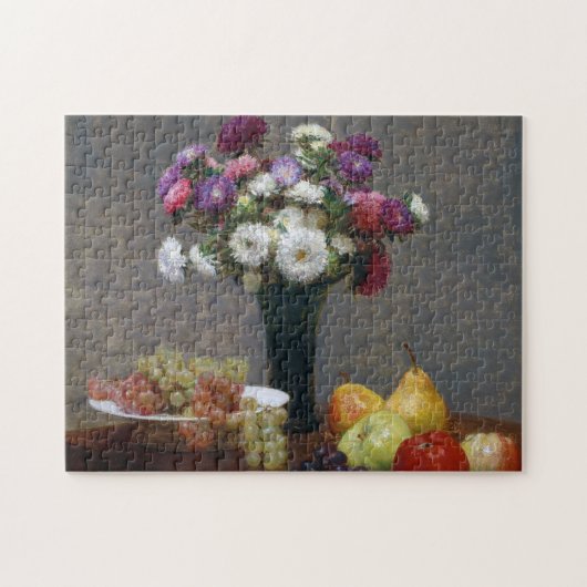 Asters en fruit, Henri Fantin-Latour Legpuzzel (Horizontaal)