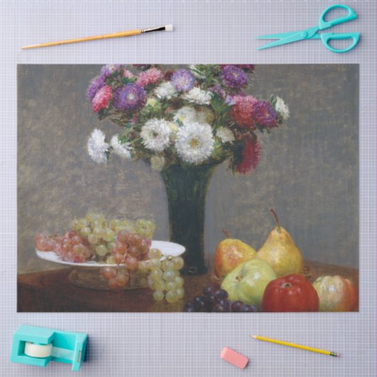 Asters en fruit, Henri Fantin-Latour Tissuepapier (Craft)