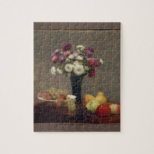 Asters en fruit op een tafel Henri Fantin-Latour Legpuzzel (Verticaal)