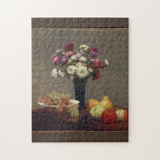 Asters en fruit op tafel Henri Fantin-Lato Art Legpuzzel (Verticaal)