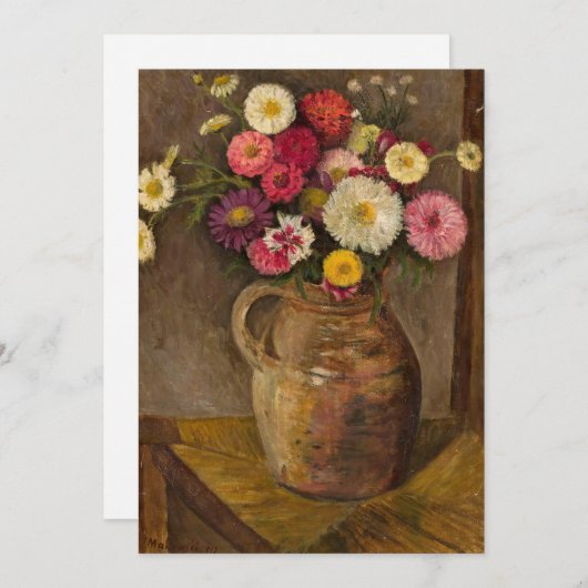 Asters en Zinnias | Tadeusz Makowski (Voorkant / Achterkant)